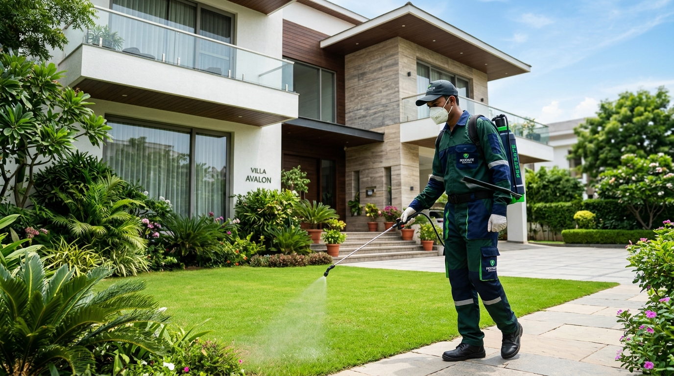 OTPC Certified Technician Treating Lawn in Delhi NCR